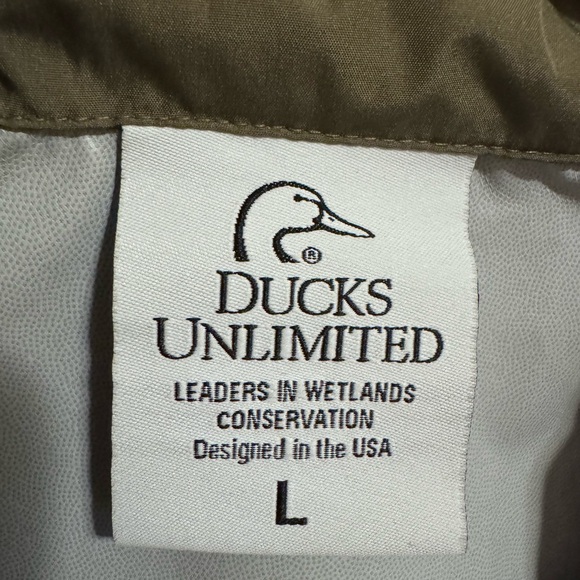 Ducks Unlimited Olive Green Windbreaker Jacket - Picture 9 of 10